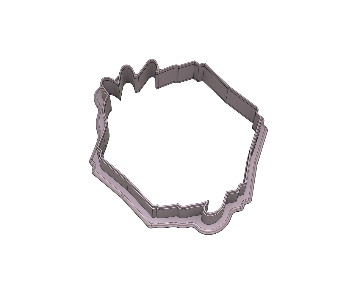 DIGITAL STL Download For Leaf Geometric Plaque 1 Cookie Cutter