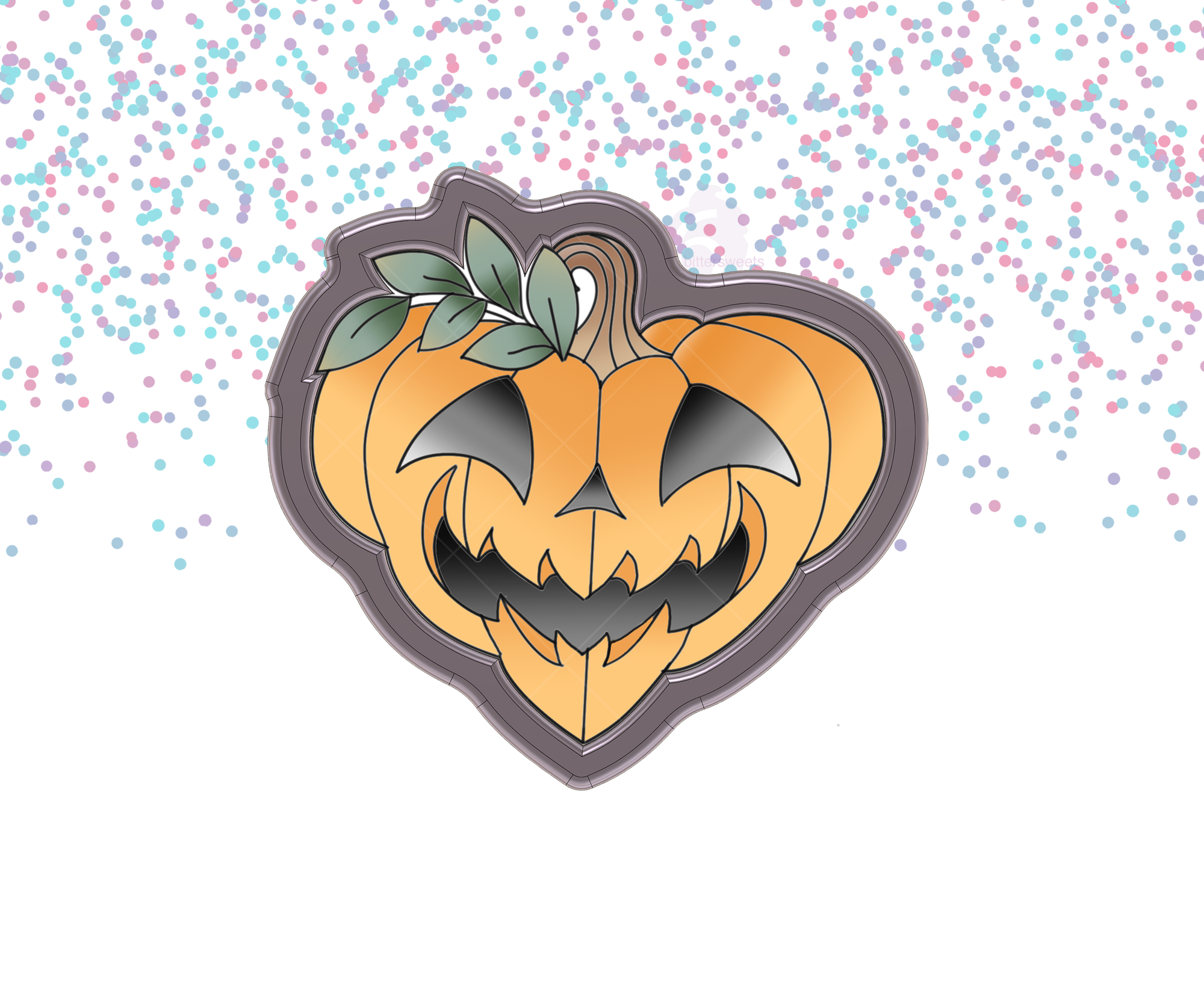 DIGITAL STL Download For Leaf Heart Pumpkin Cookie Cutter