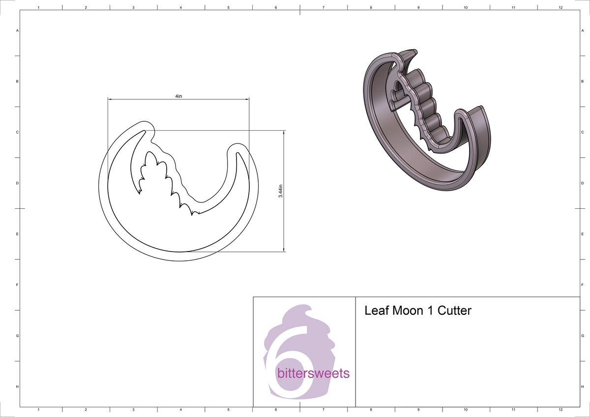 Leaf Moon 1 Cookie Cutter