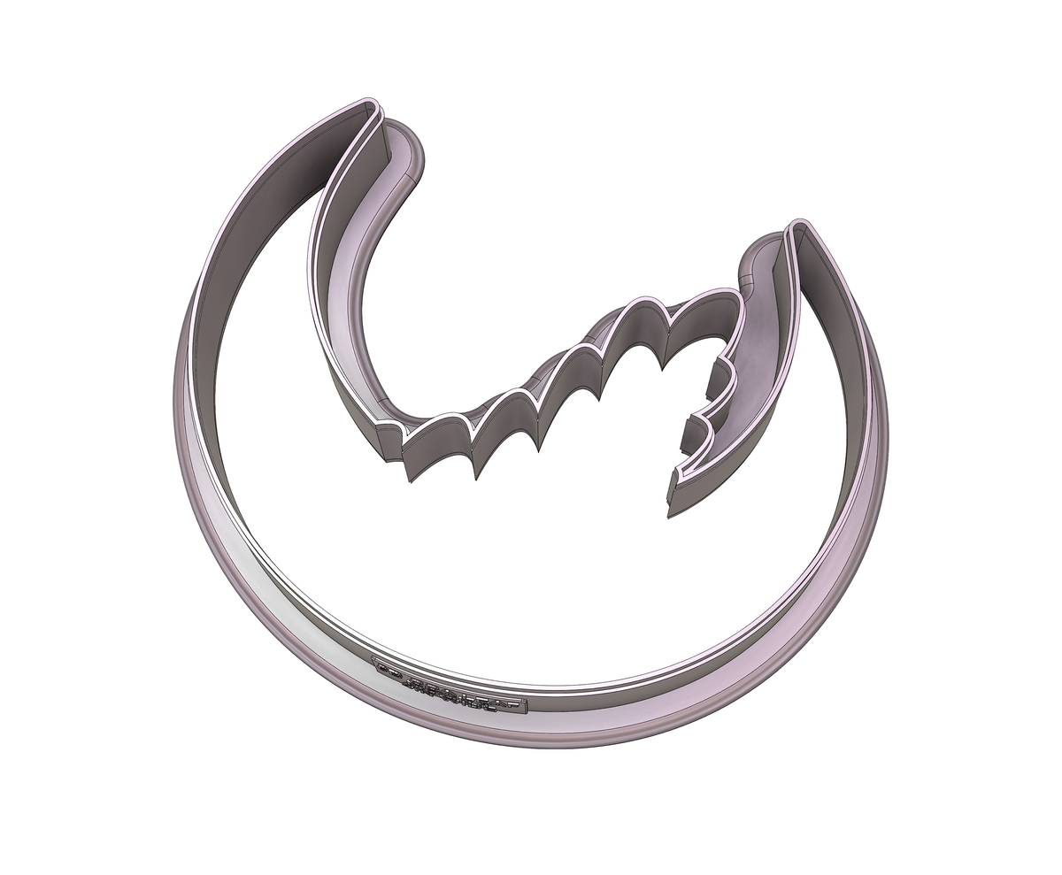 DIGITAL STL Download For Leaf Moon 1 Cookie Cutter