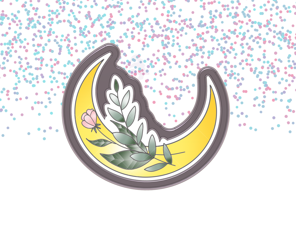 DIGITAL STL Download For Leaf Moon 1 Cookie Cutter