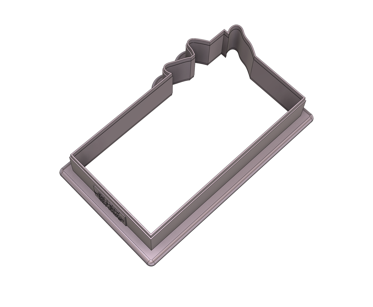 DIGITAL STL Download For Leaf Rectangle Plaque 1 Cookie Cutter