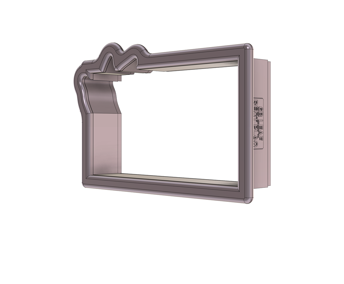 DIGITAL STL Download For Leaf Rectangle Plaque 1 Cookie Cutter