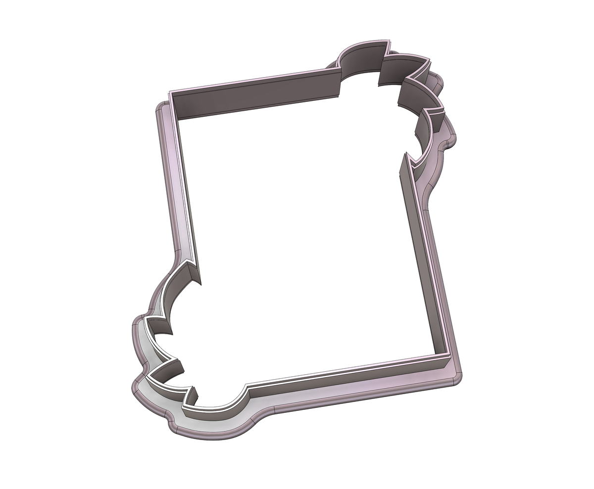 Leaf Rectangle Plaque 2 Cookie Cutter