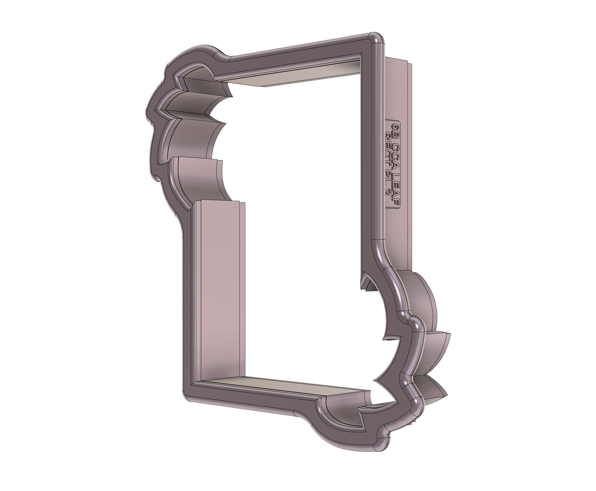 Leaf Rectangle Plaque 2 Cookie Cutter