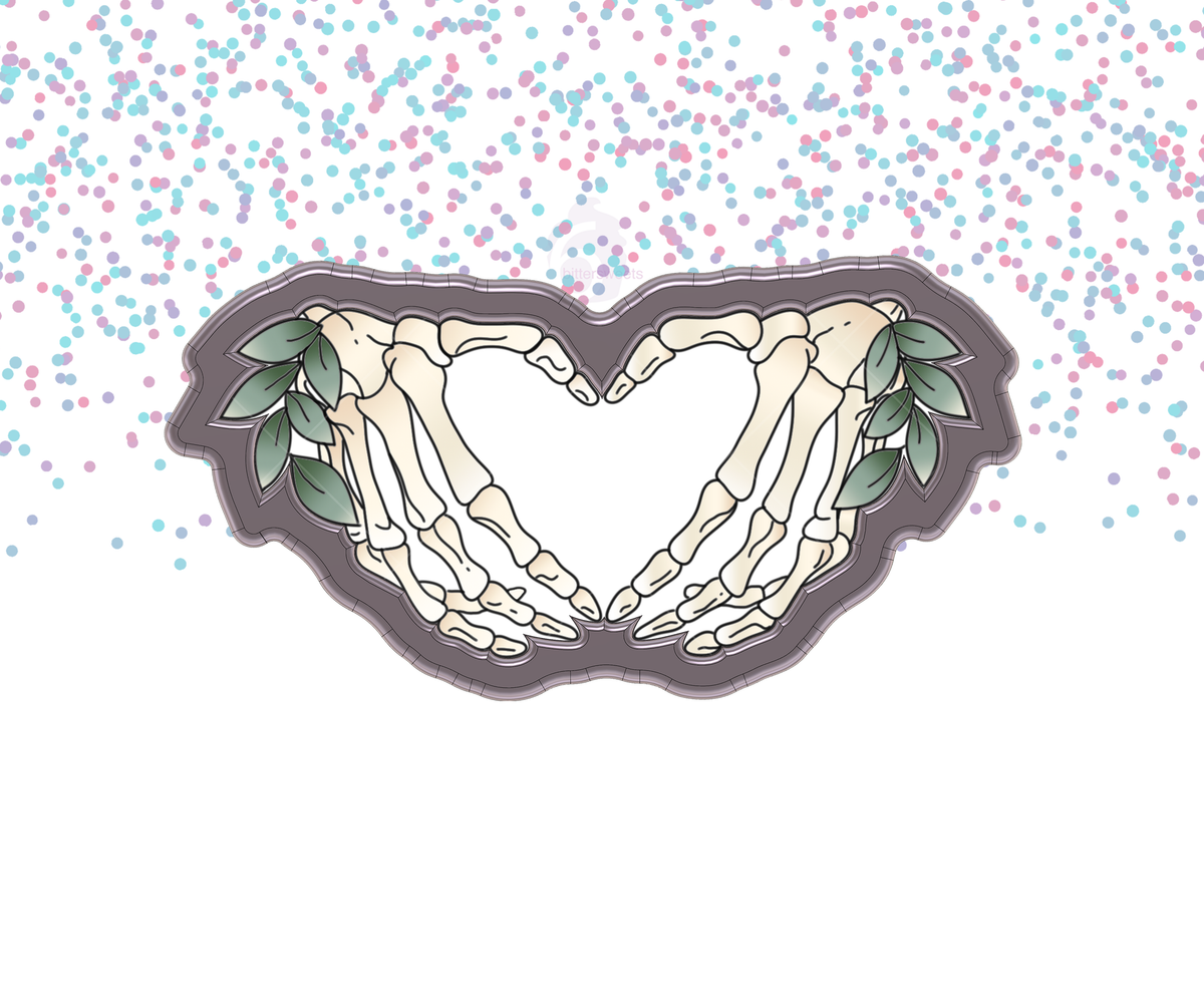 Leaf Skeleton Hands Heart 1 Cookie Cutter
