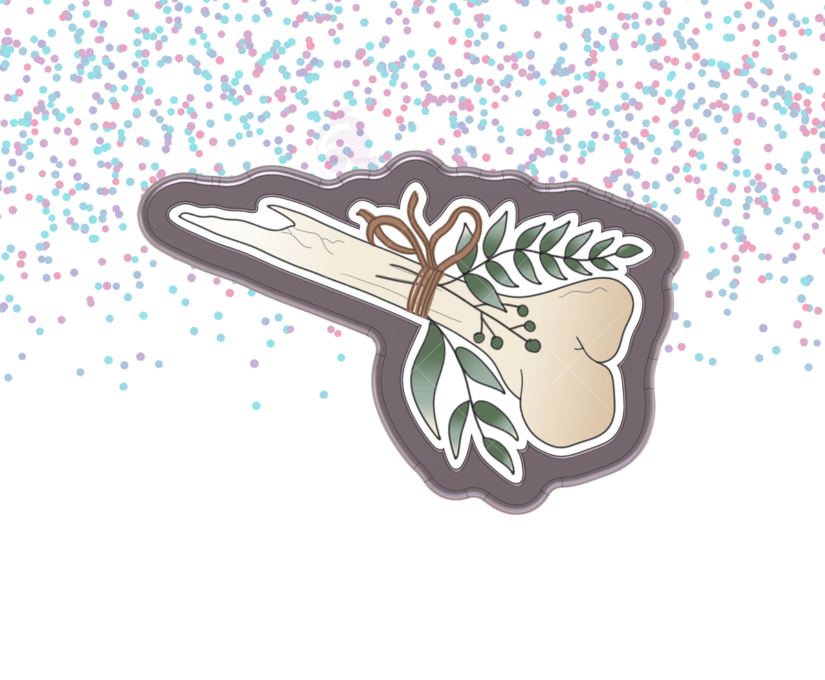 Leaf Tied Bone 1 Cookie Cutter
