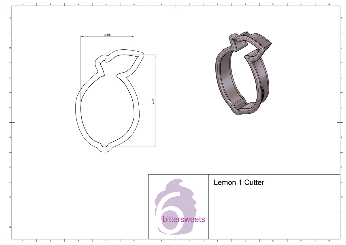 Lemon 1 Cookie Cutter
