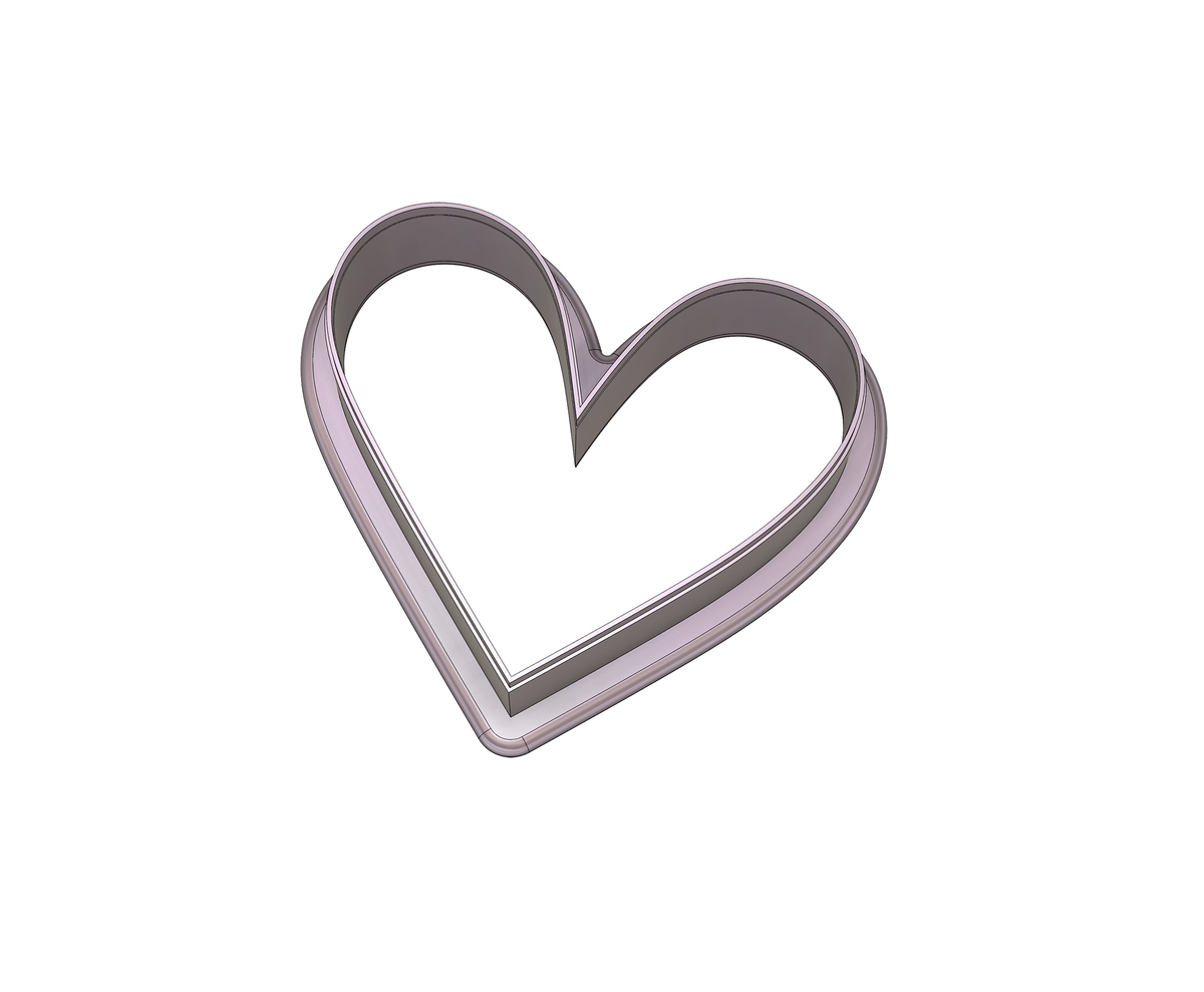 Lopsided Heart 2 Cookie Cutter