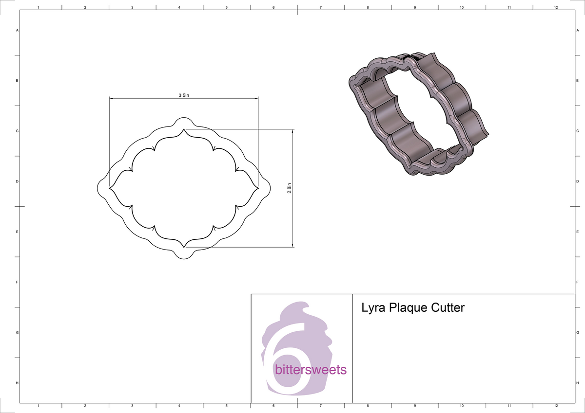 Lyra Plaque Cookie Cutter