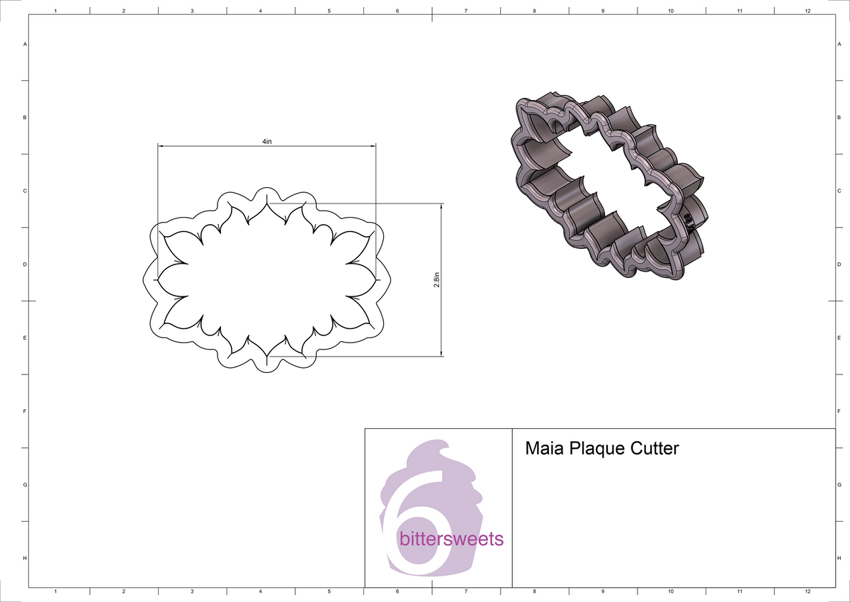 Maia Plaque Cookie Cutter