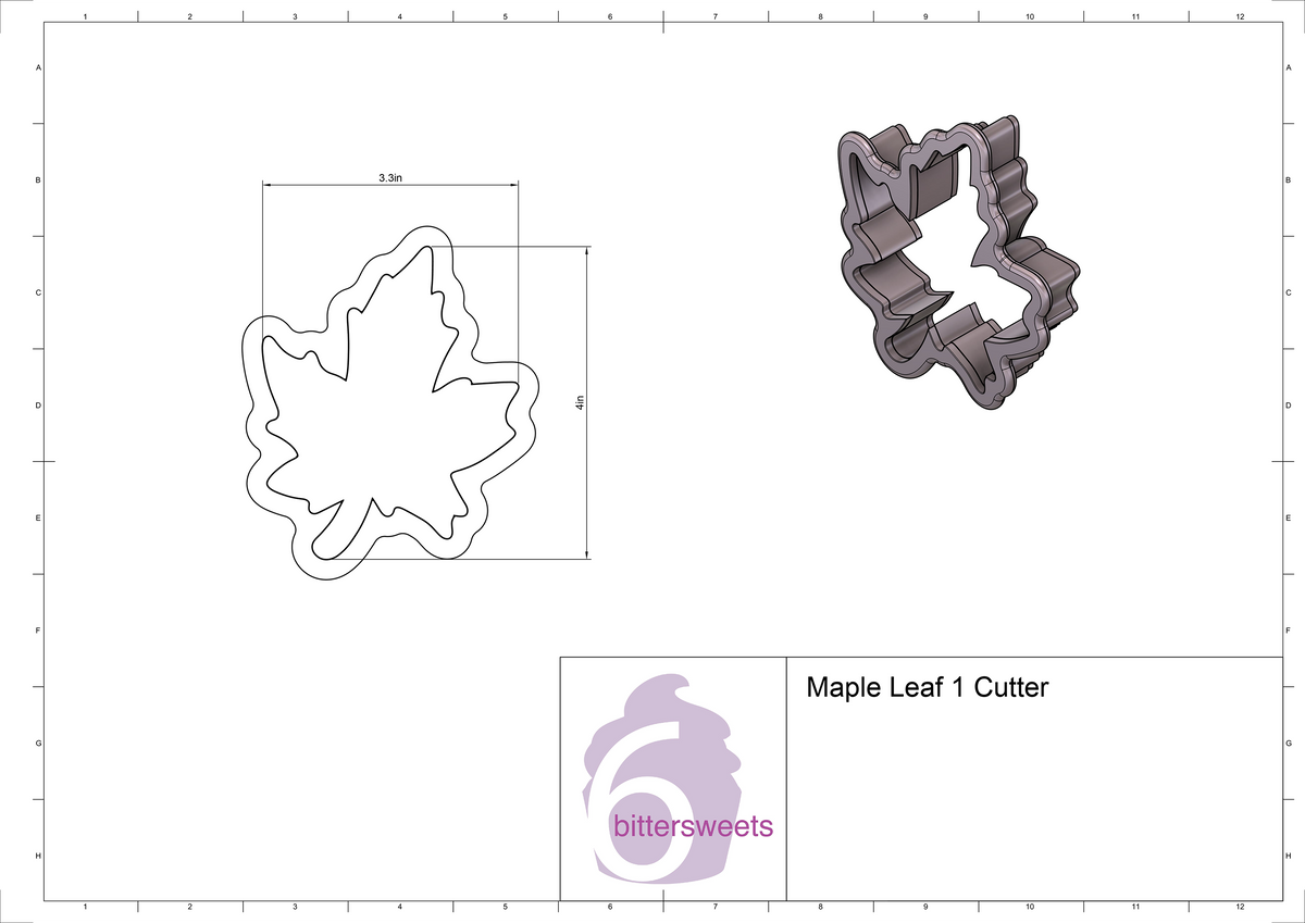 Maple Leaf 1 Cookie Cutter