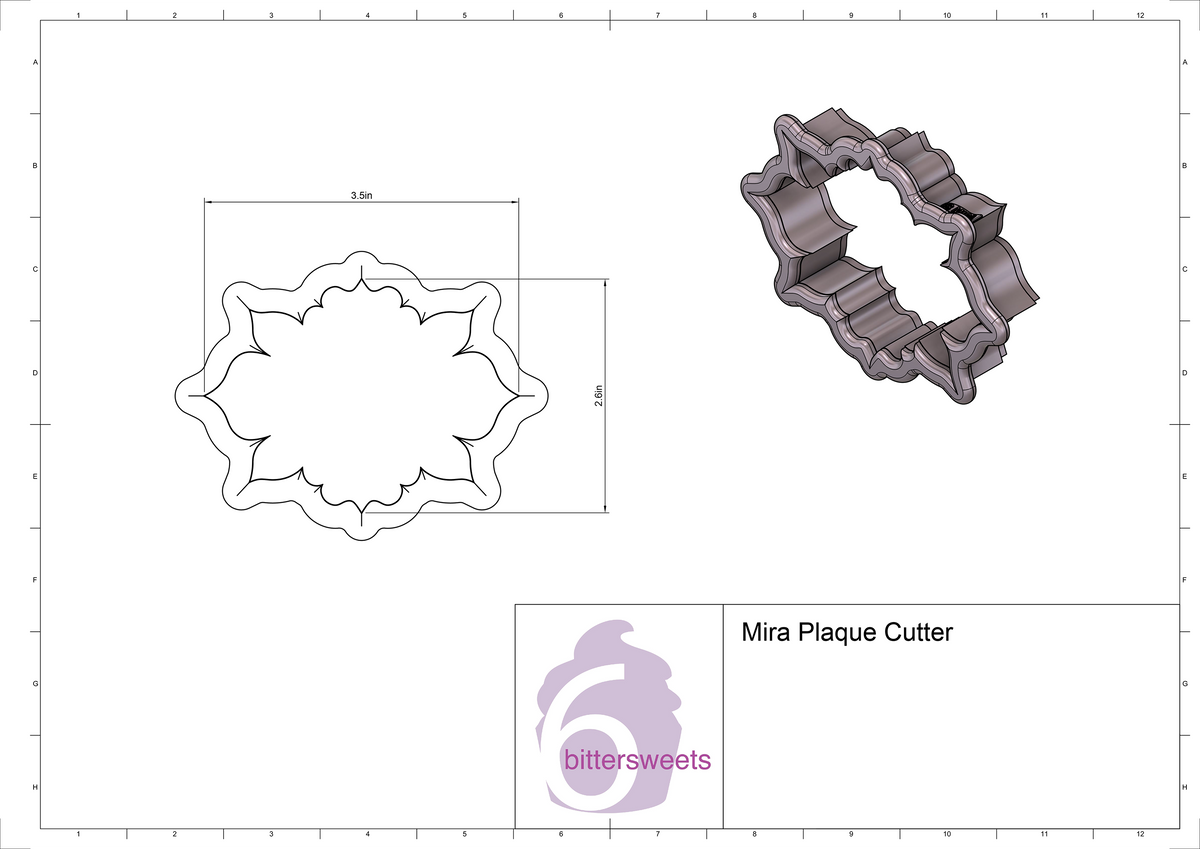 Mira Plaque Cookie Cutter