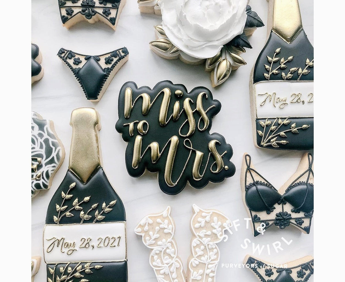 DIGITAL STL Download For Miss To Mrs Lettered Cookie Cutter