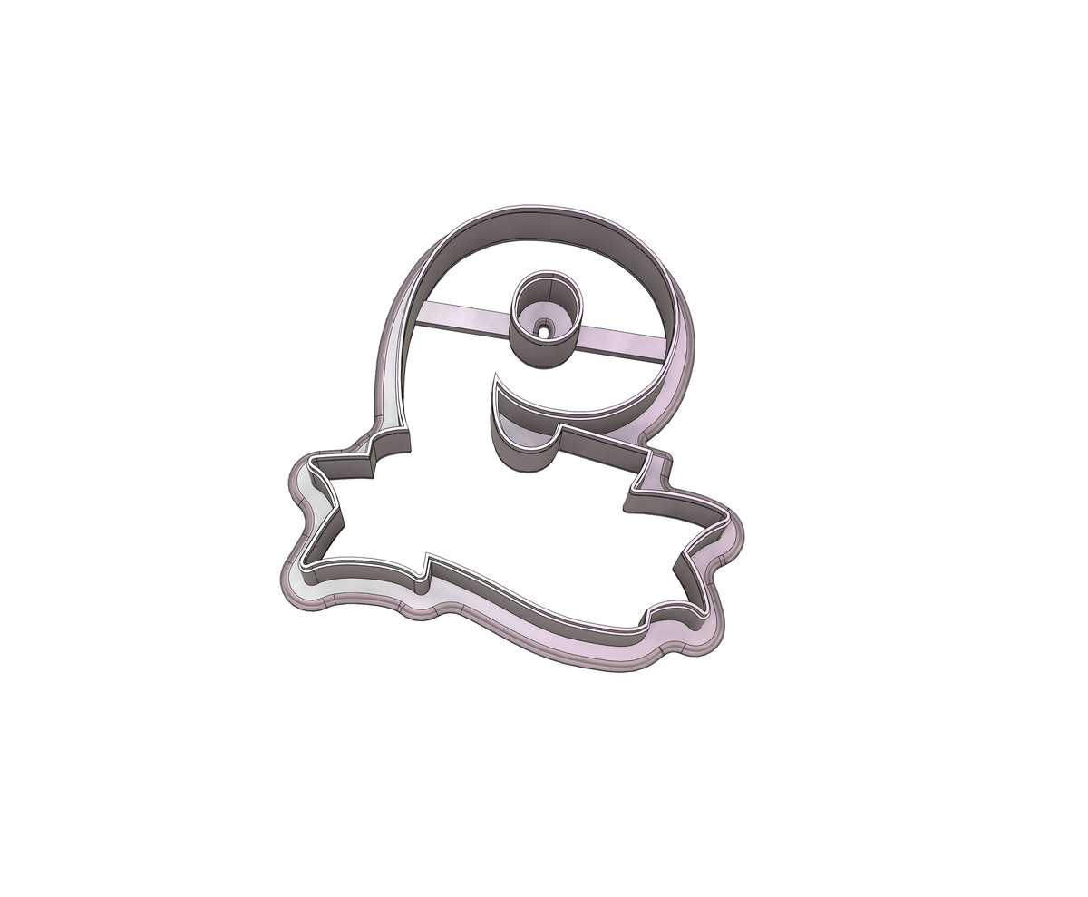 DIGITAL STL Download For Number 9 Banner Cookie Cutter