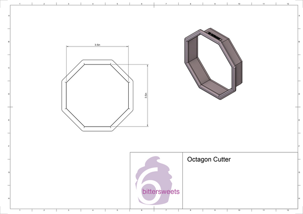 Octagon Cookie Cutter - 6 Bittersweets Cutters