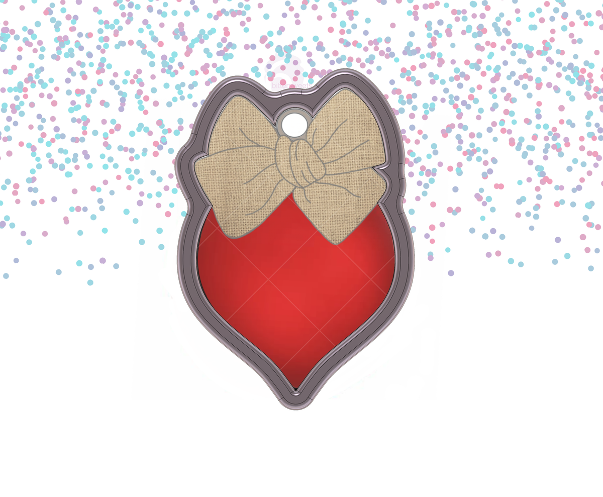 DIGITAL STL Download For Ornament With Bow 2 Cookie Cutter