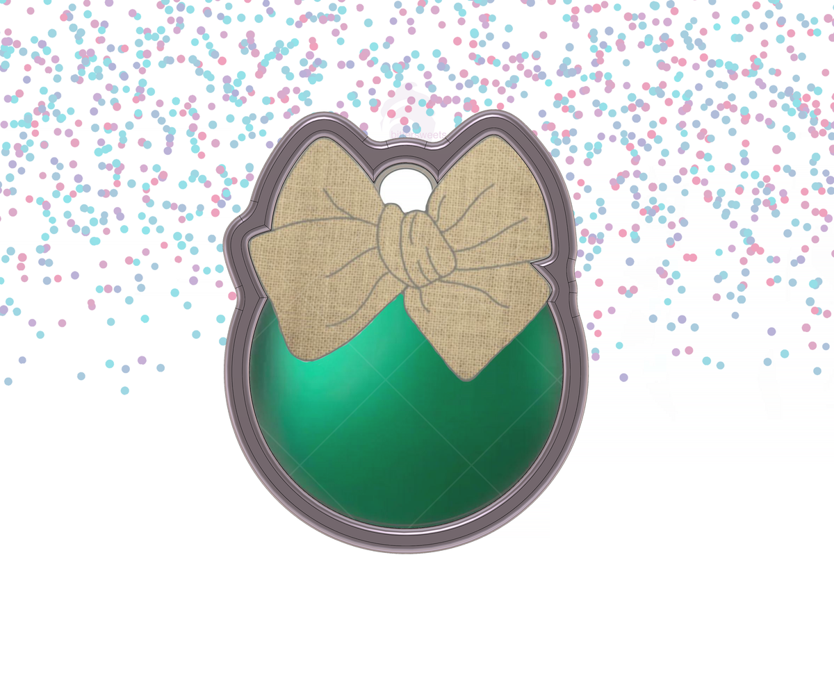 Ornament With Bow 3 Cookie Cutter