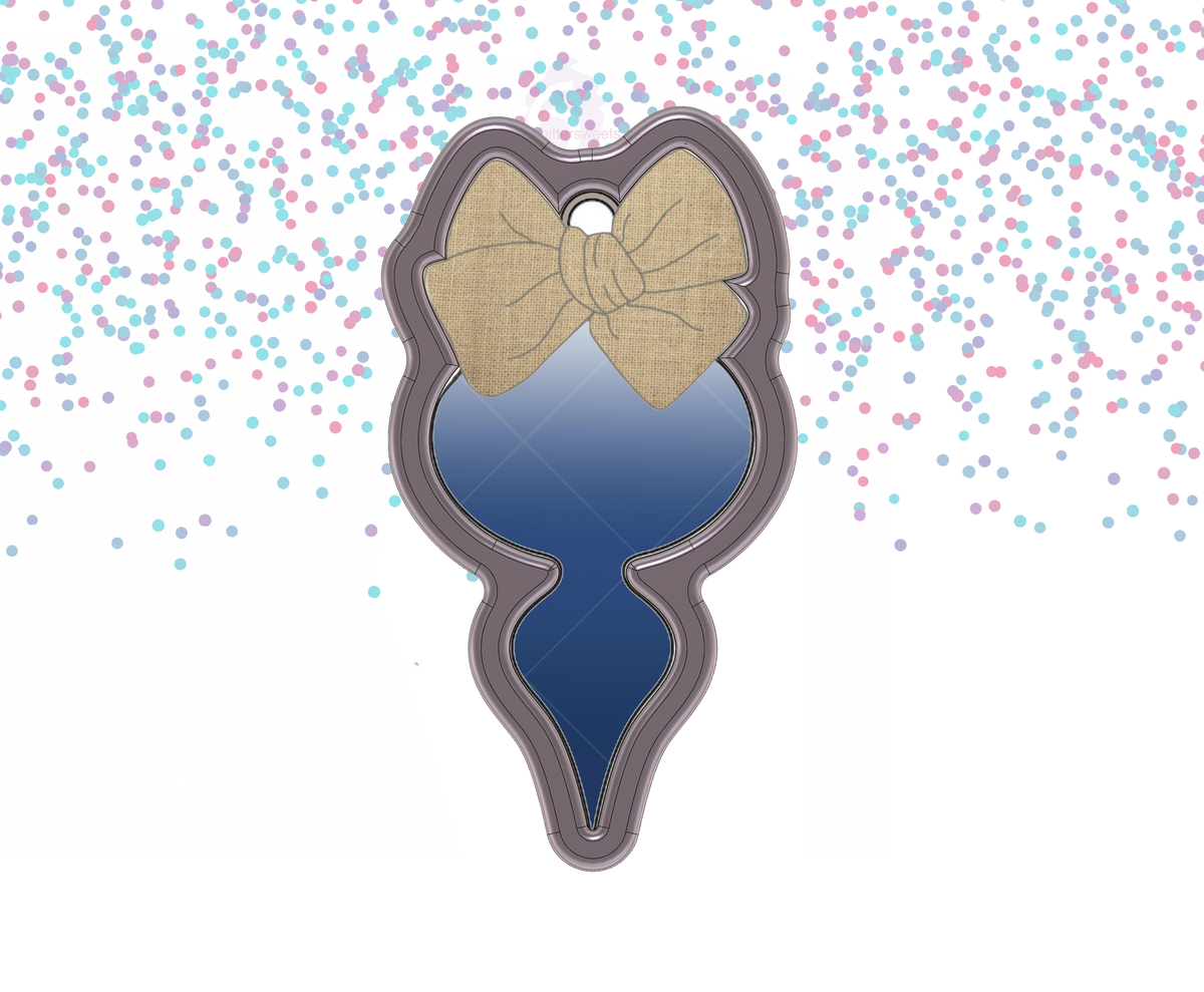 Ornament With Bow 4 Cookie Cutter