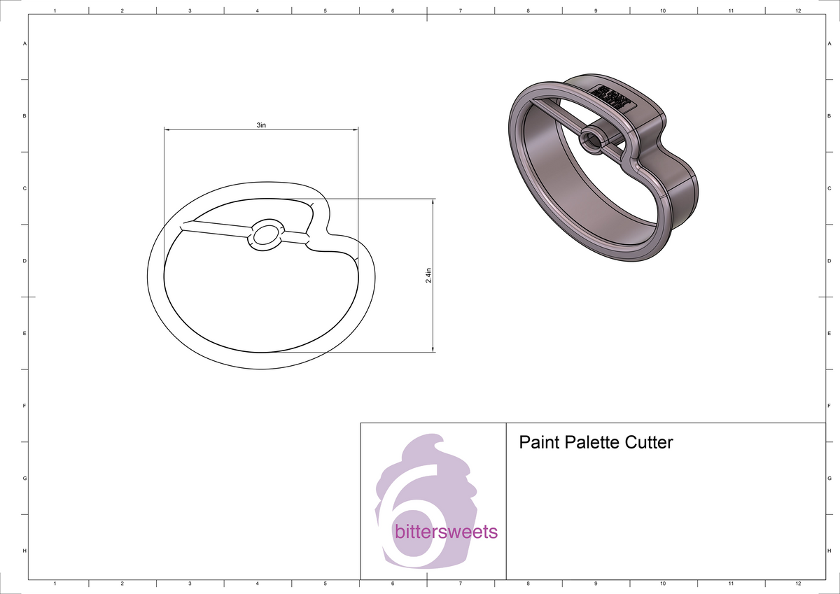 Paint Palette Cookie Cutter