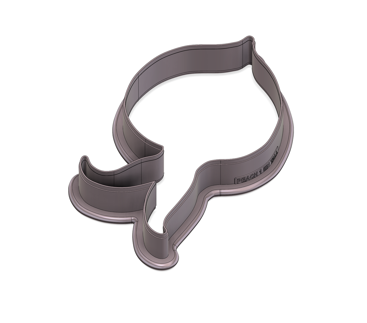 DIGITAL STL Download For Peach 1 Cookie Cutter