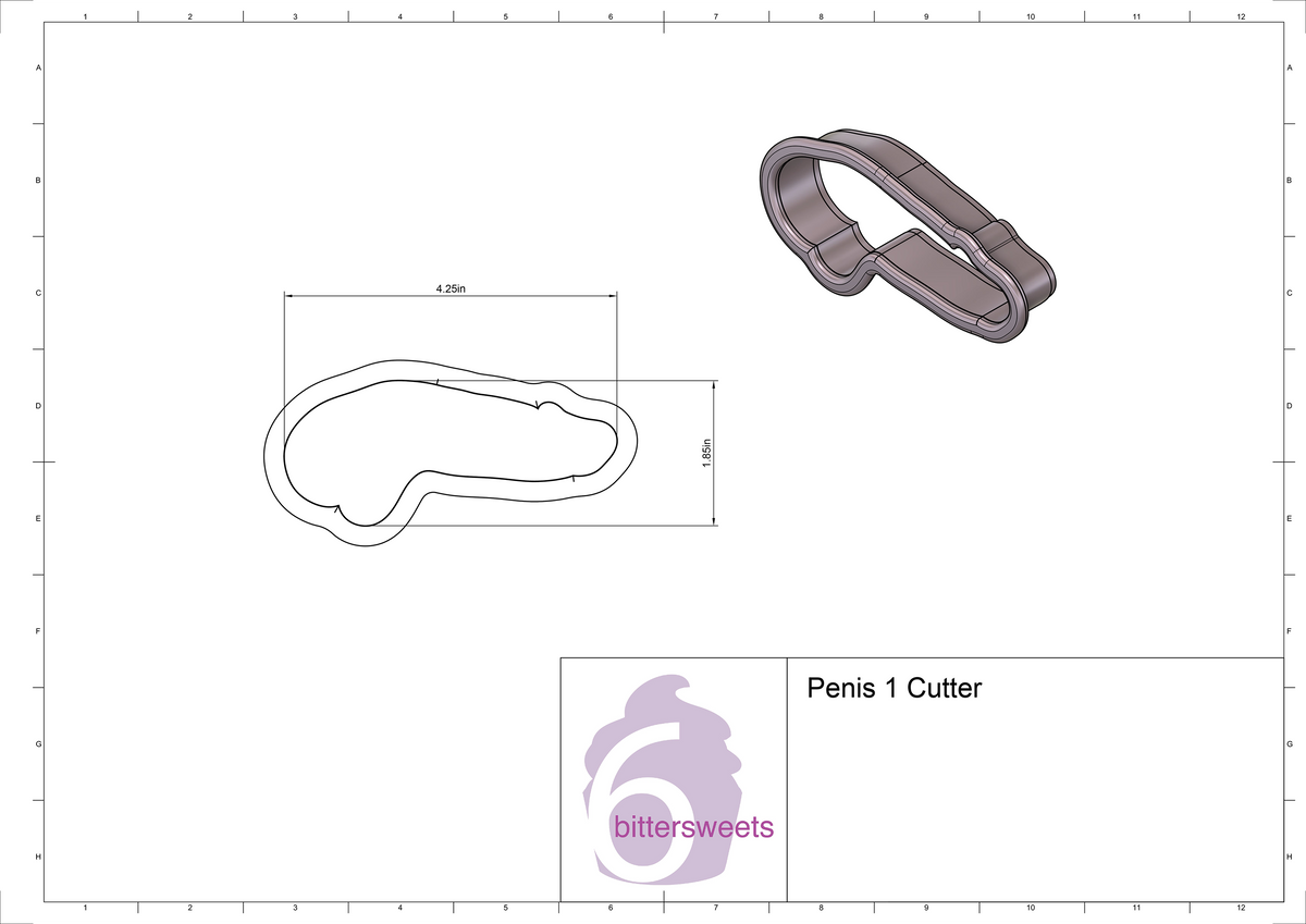 Penis 1 Cookie Cutter