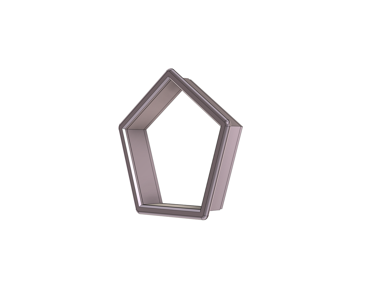 DIGITAL STL Download For Pentagon Cookie Cutter