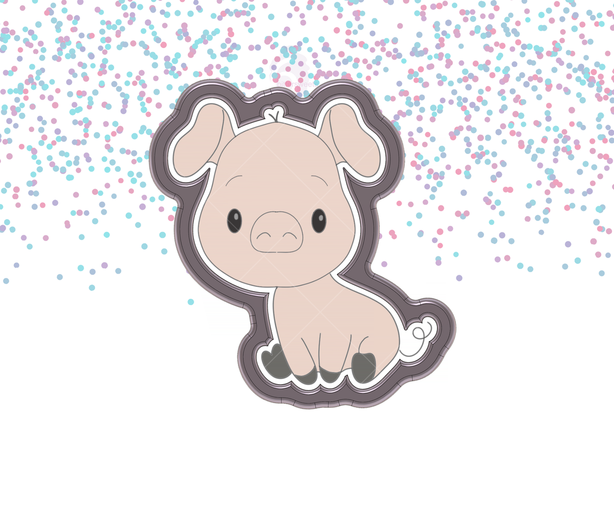 DIGITAL STL Download For Pig 1 Cookie Cutter