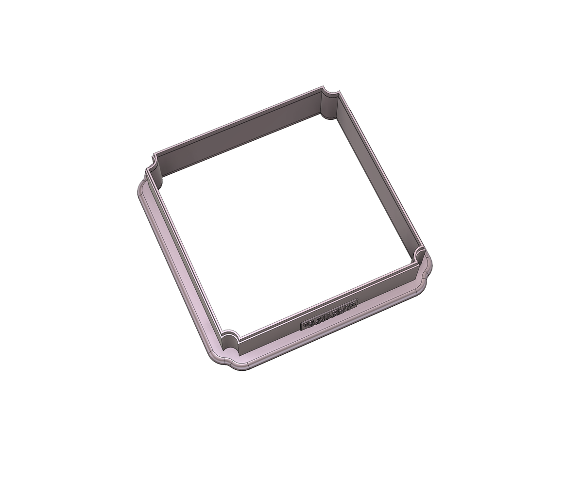 DIGITAL STL Download For Square Plaque 1 Cookie Cutter
