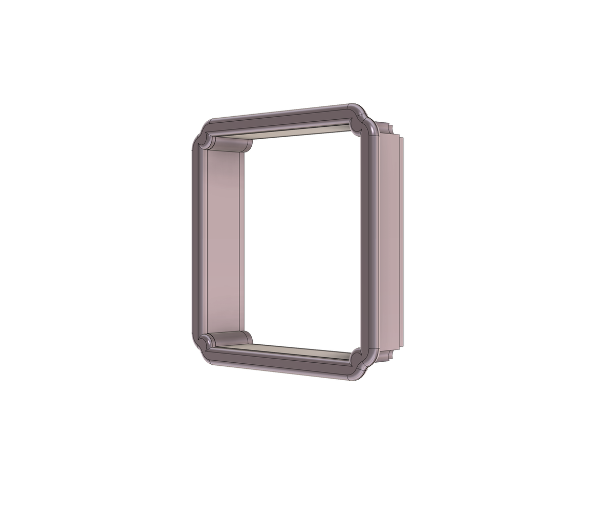 DIGITAL STL Download For Square Plaque 1 Cookie Cutter