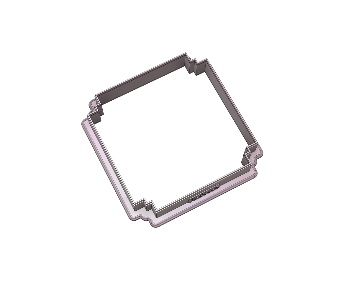 DIGITAL STL Download For Square Plaque 2 Cookie Cutter