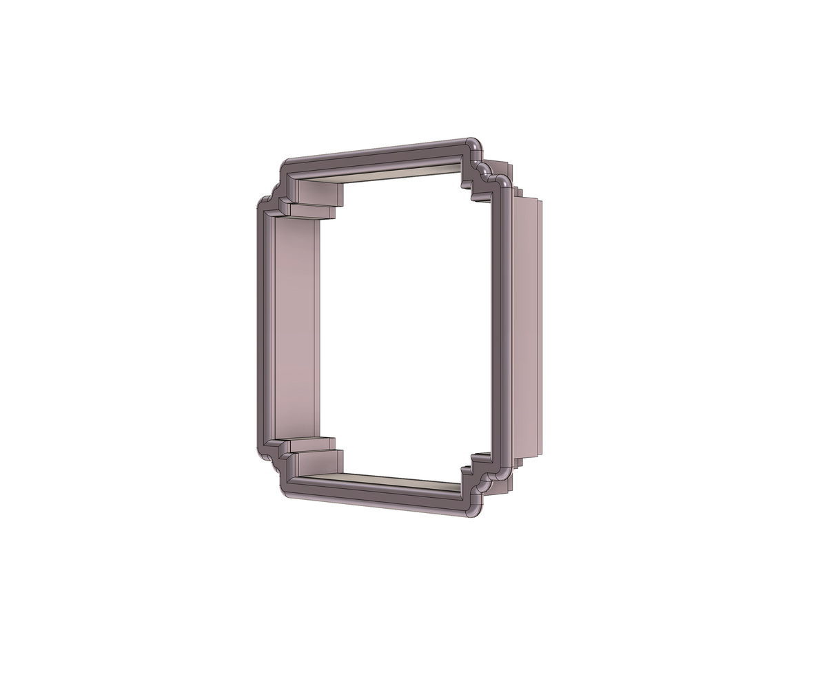 DIGITAL STL Download For Square Plaque 2 Cookie Cutter