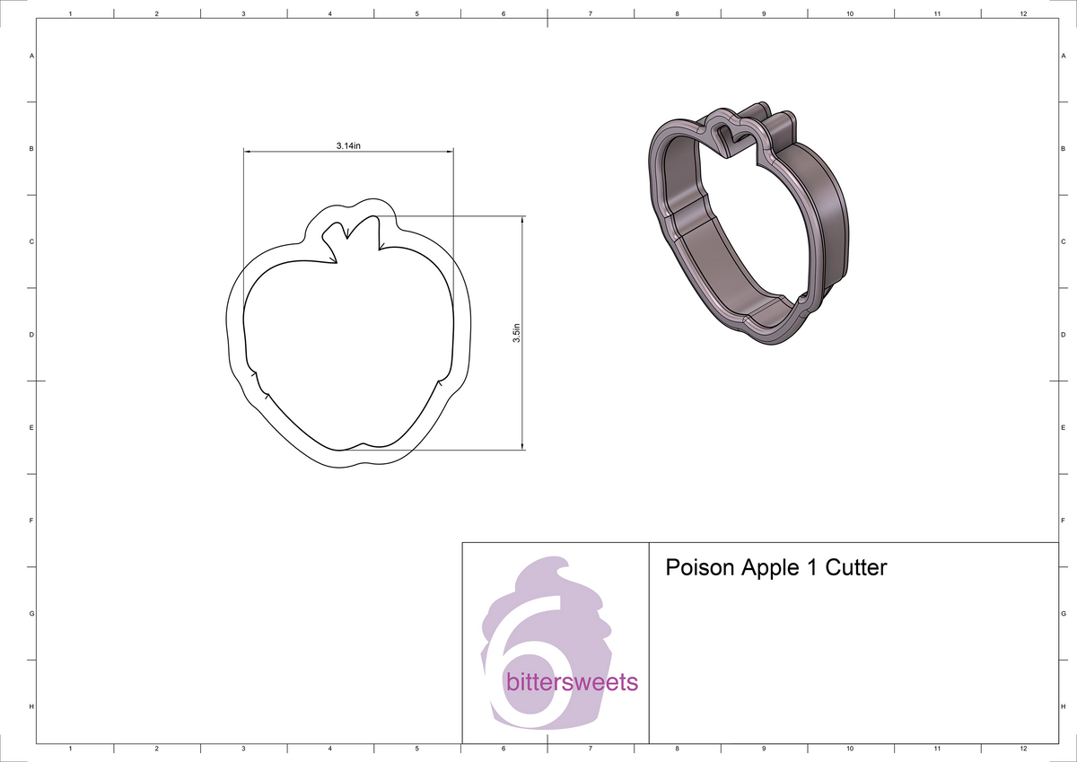 Poison Apple 1 Cookie Cutter