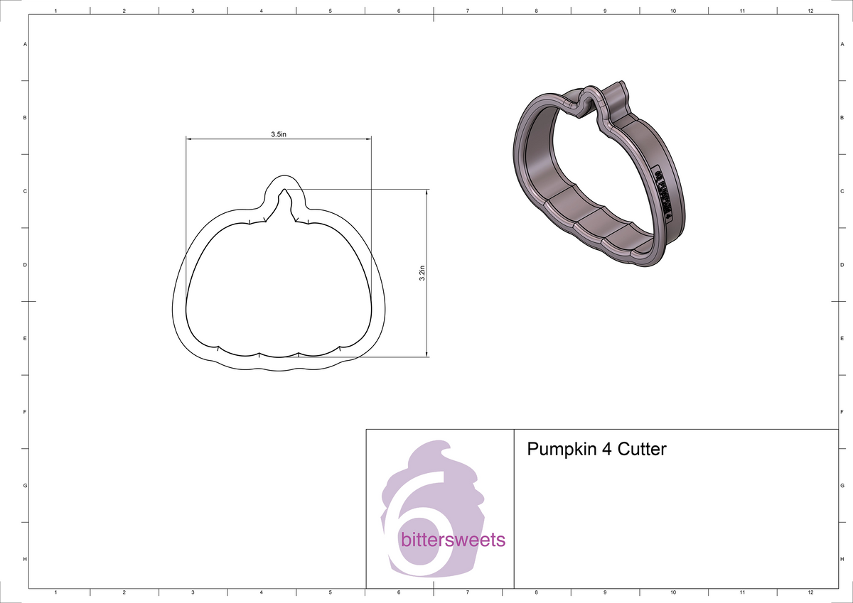 Pumpkin 4 Cookie Cutter