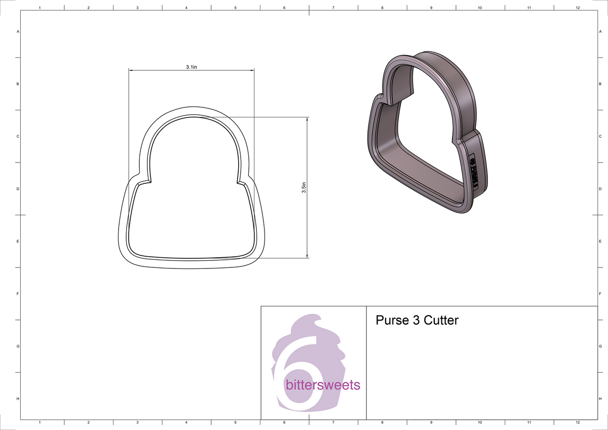Purse 3 Cookie Cutter