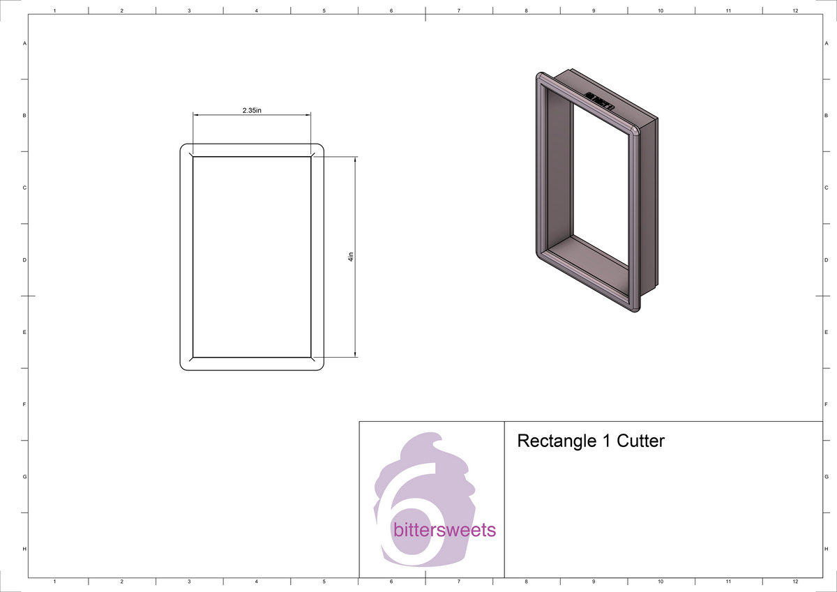 Rectangle 1 Cookie Cutter