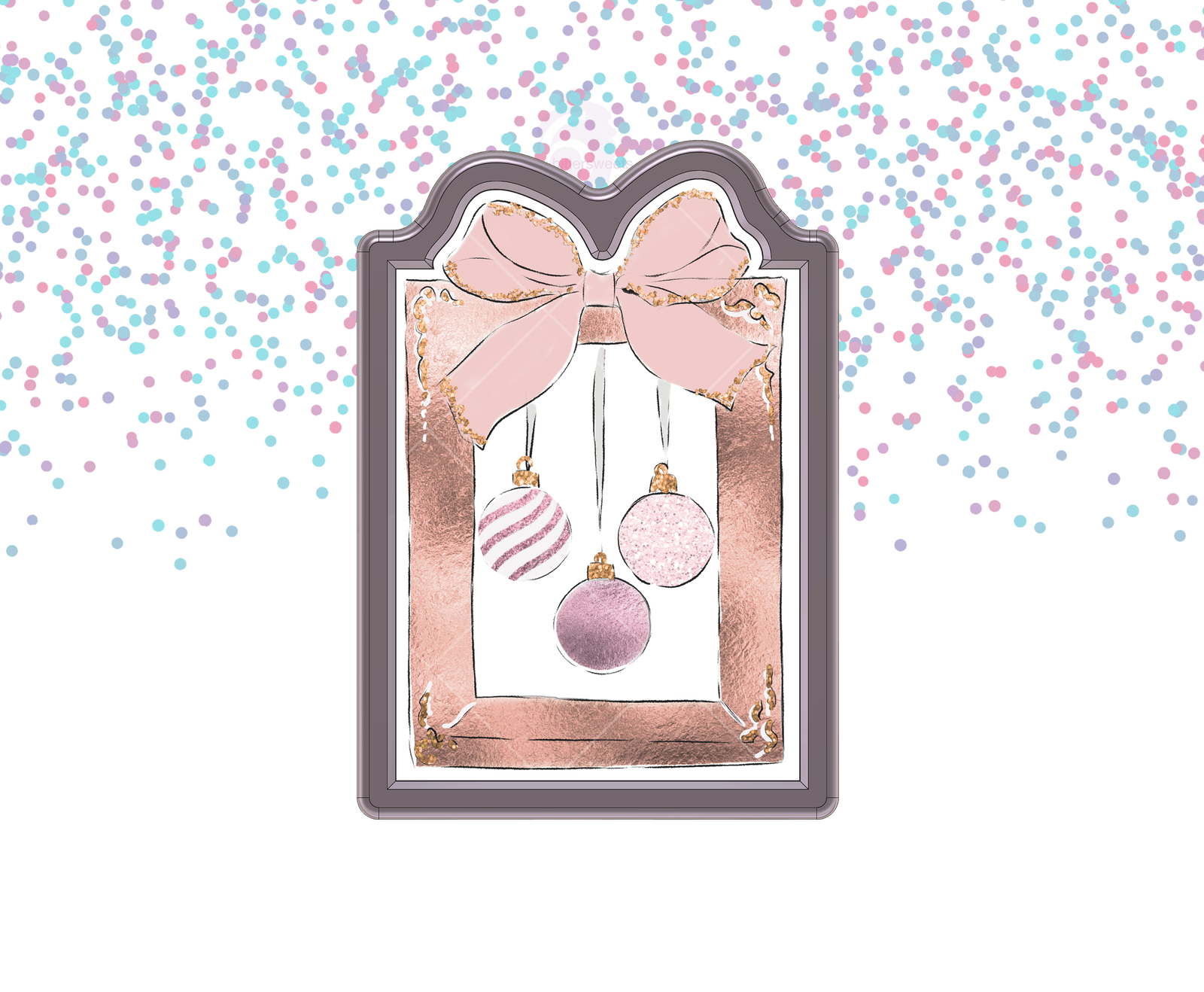 Rectangle Bow Plaque 1 Cookie Cutter