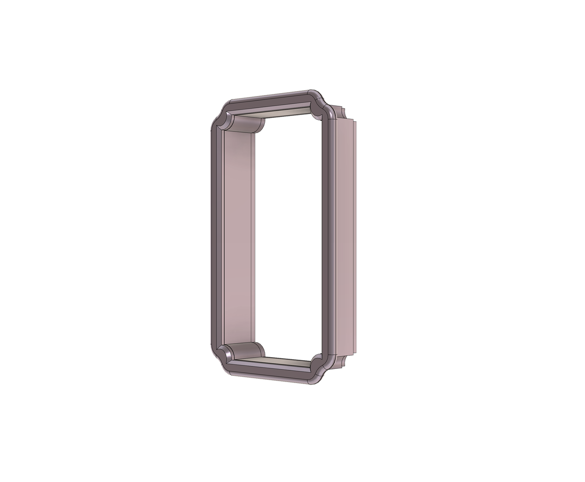 DIGITAL STL Download For Rectangle Plaque 3 Cookie Cutter