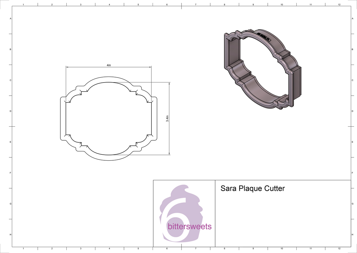 Sara Plaque Cookie Cutter