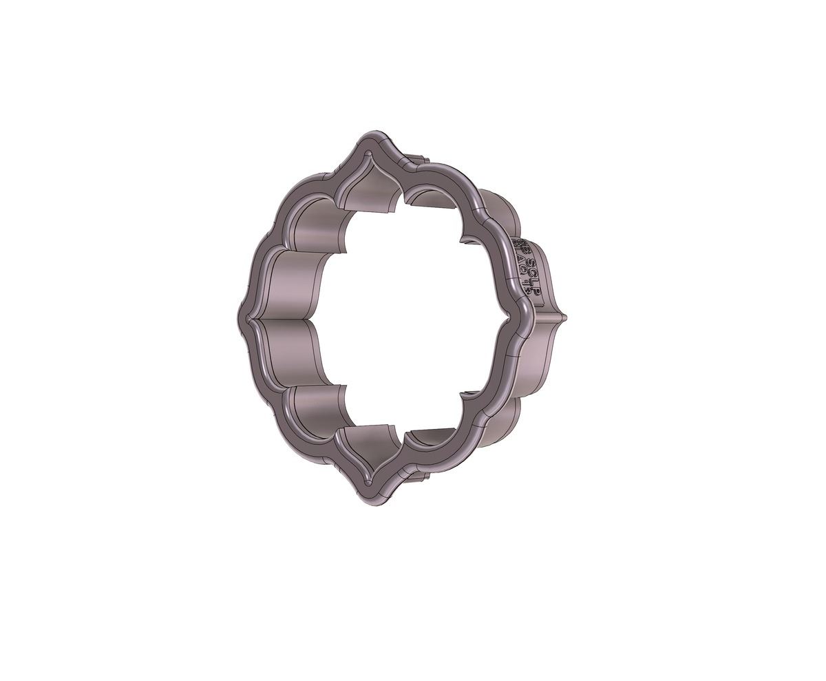 DIGITAL STL Download For Scallop Plaque 13 Cookie Cutter