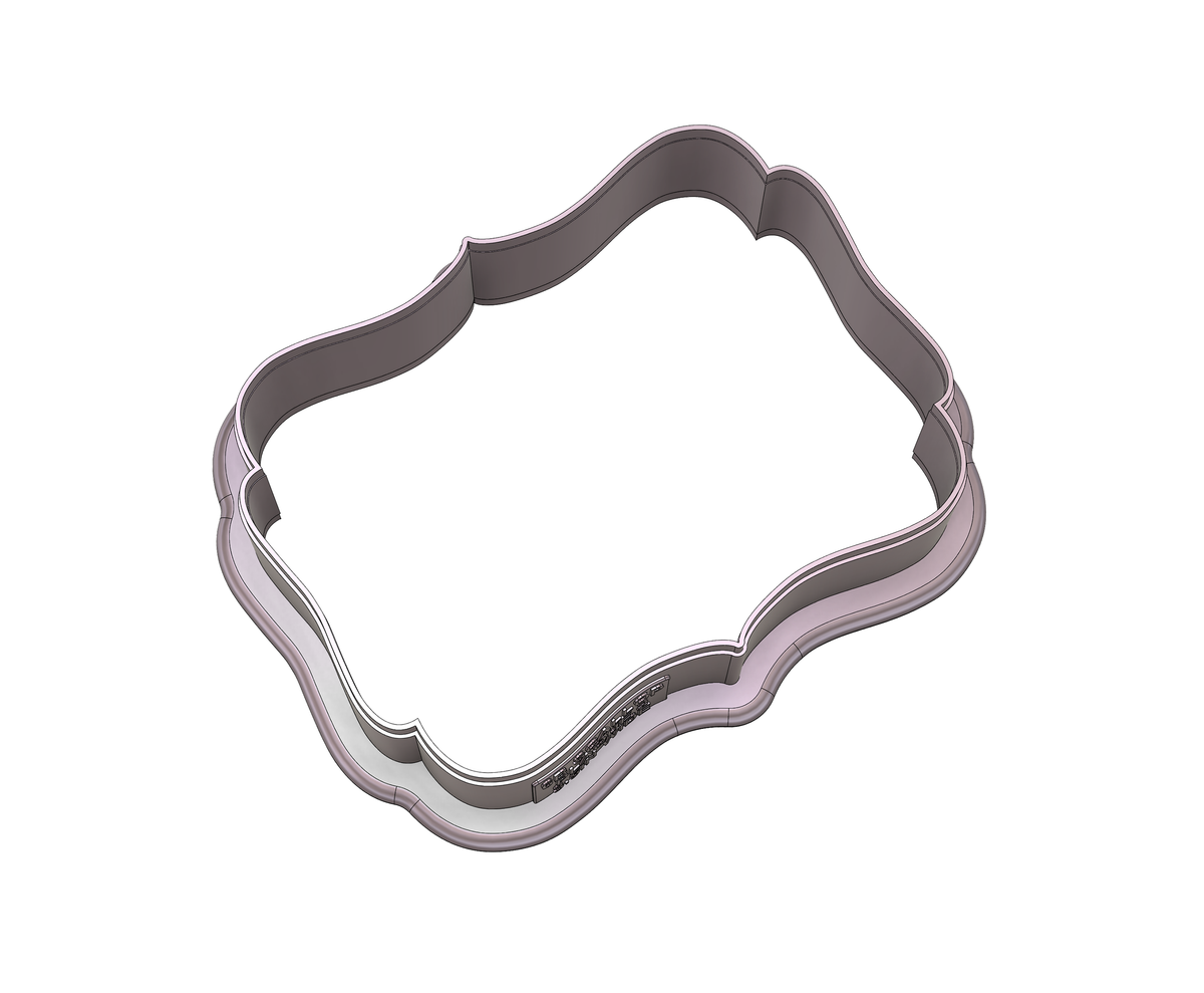 DIGITAL STL Download For Scallop Plaque 2 Cookie Cutter