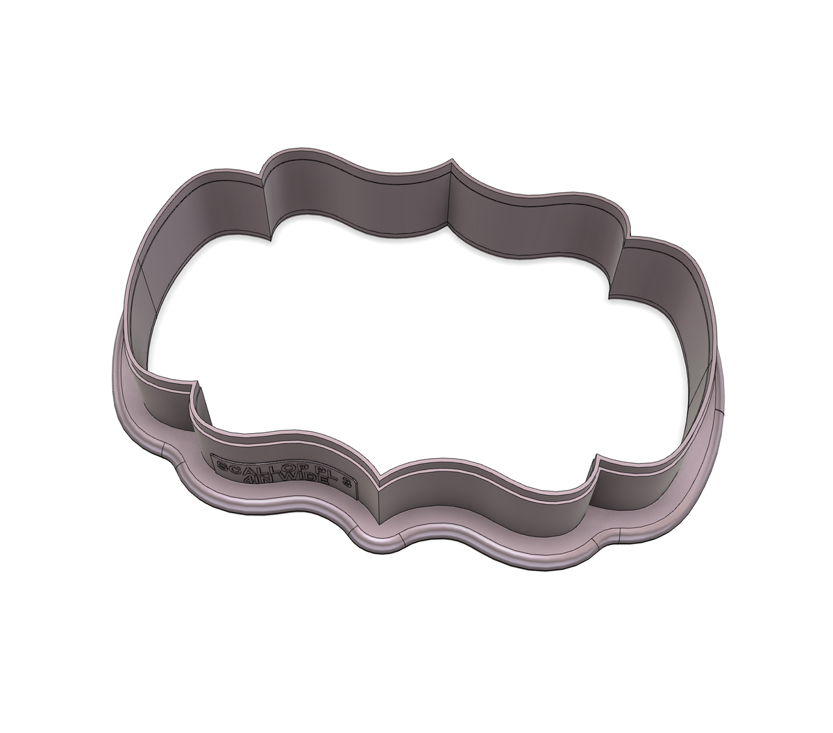 DIGITAL STL Download For Scallop Plaque 3 Cookie Cutter