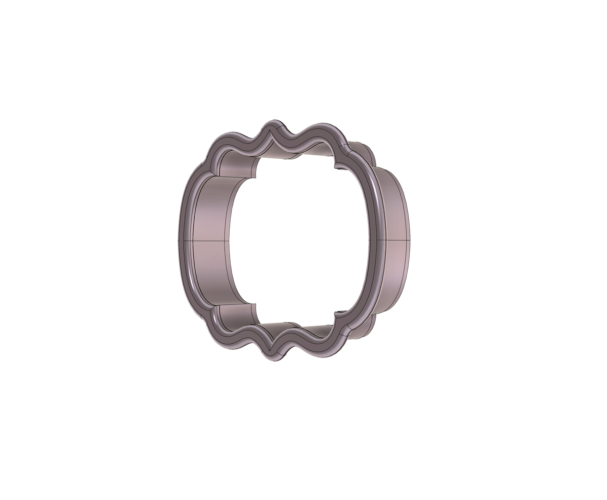 DIGITAL STL Download For Scallop Plaque 4 Cookie Cutter