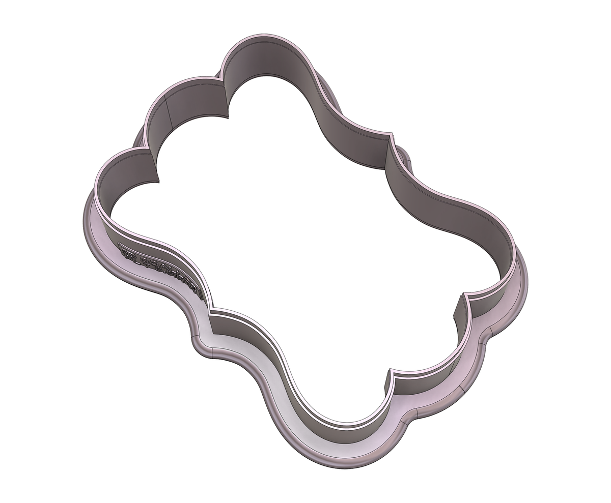 DIGITAL STL Download For Scallop Plaque 7 Cookie Cutter
