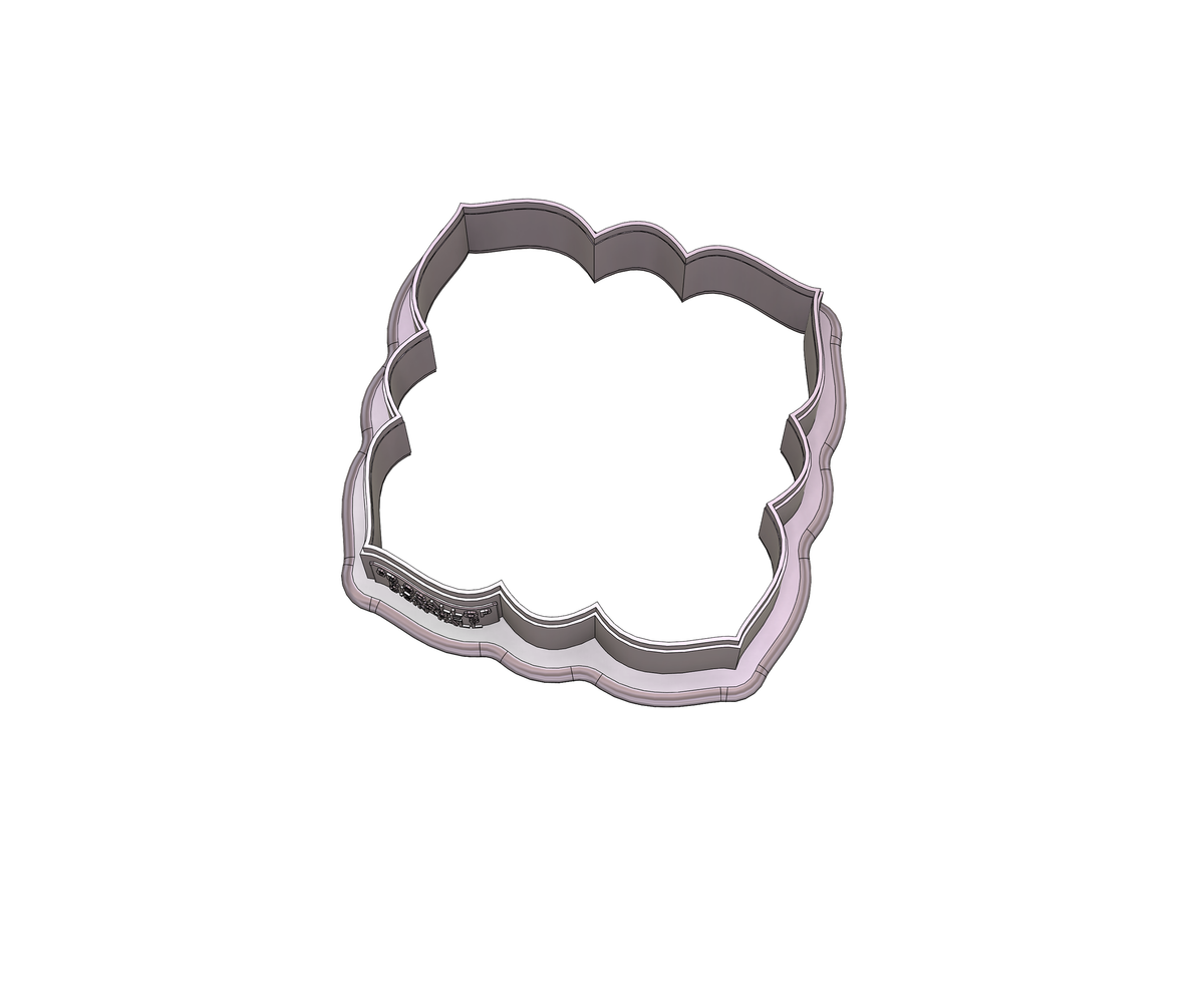 DIGITAL STL Download For Scallop Plaque 8 Cookie Cutter