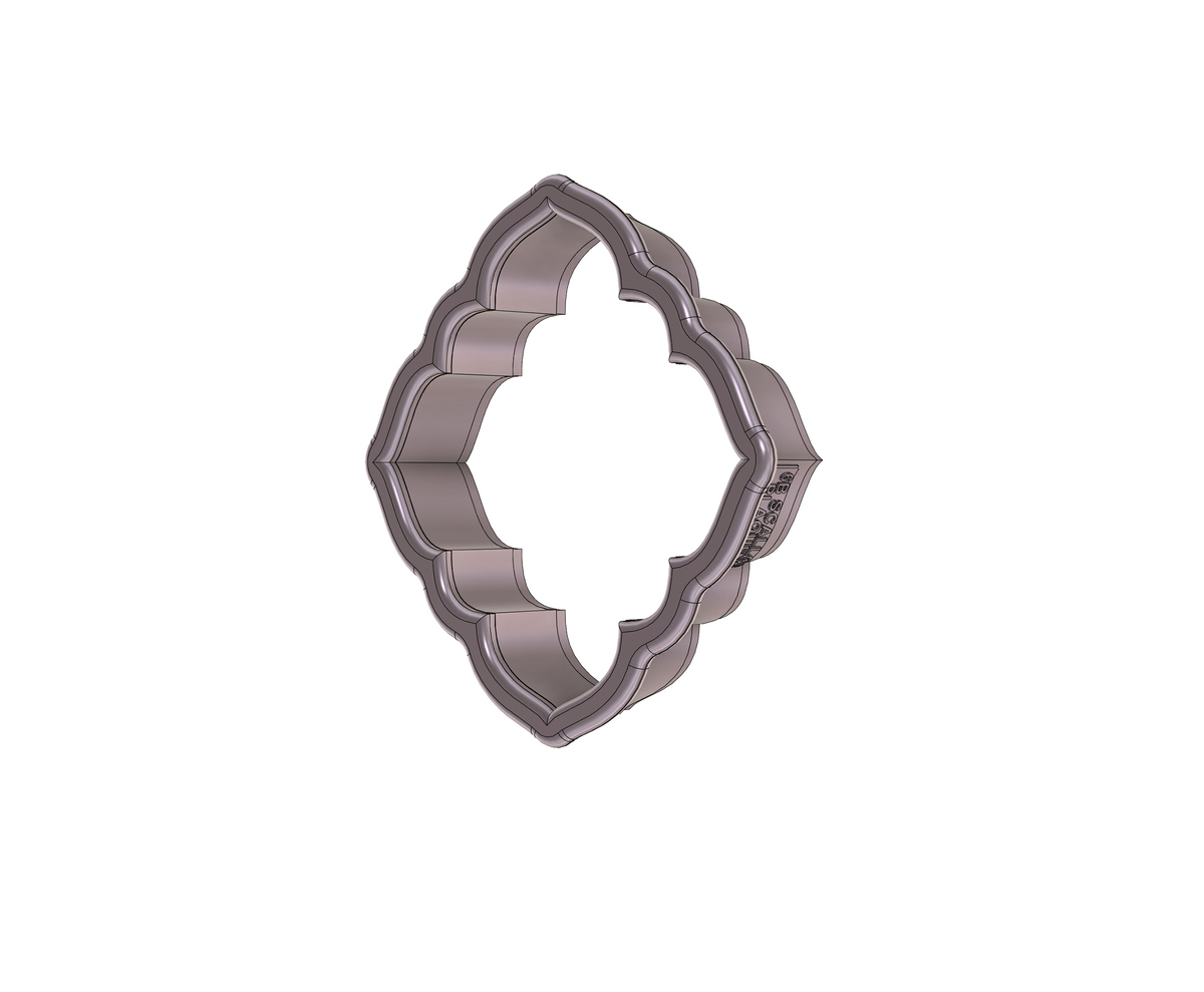 DIGITAL STL Download For Scallop Plaque 8 Cookie Cutter