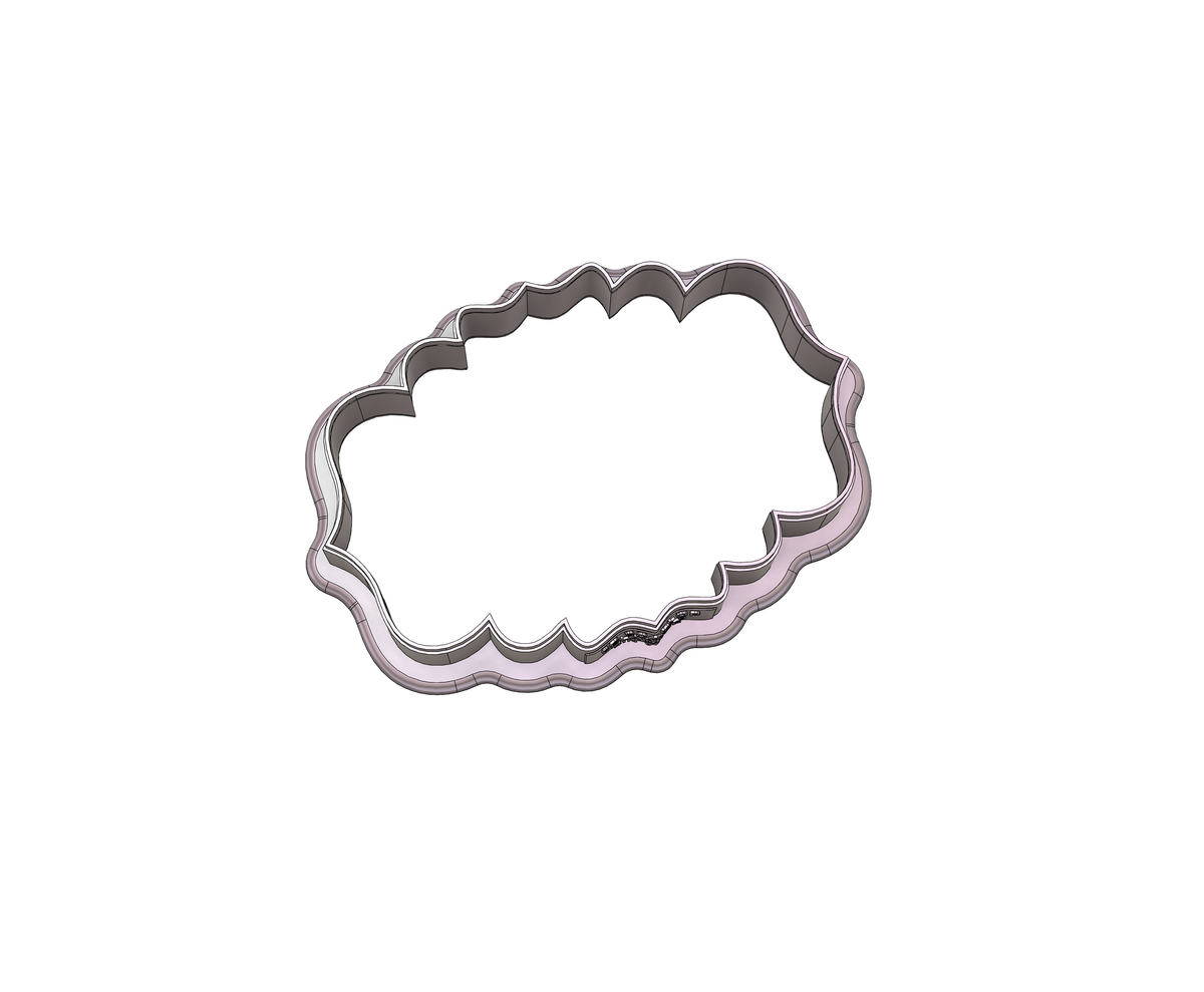 DIGITAL STL Download For Scallop Plaque 9 Cookie Cutter