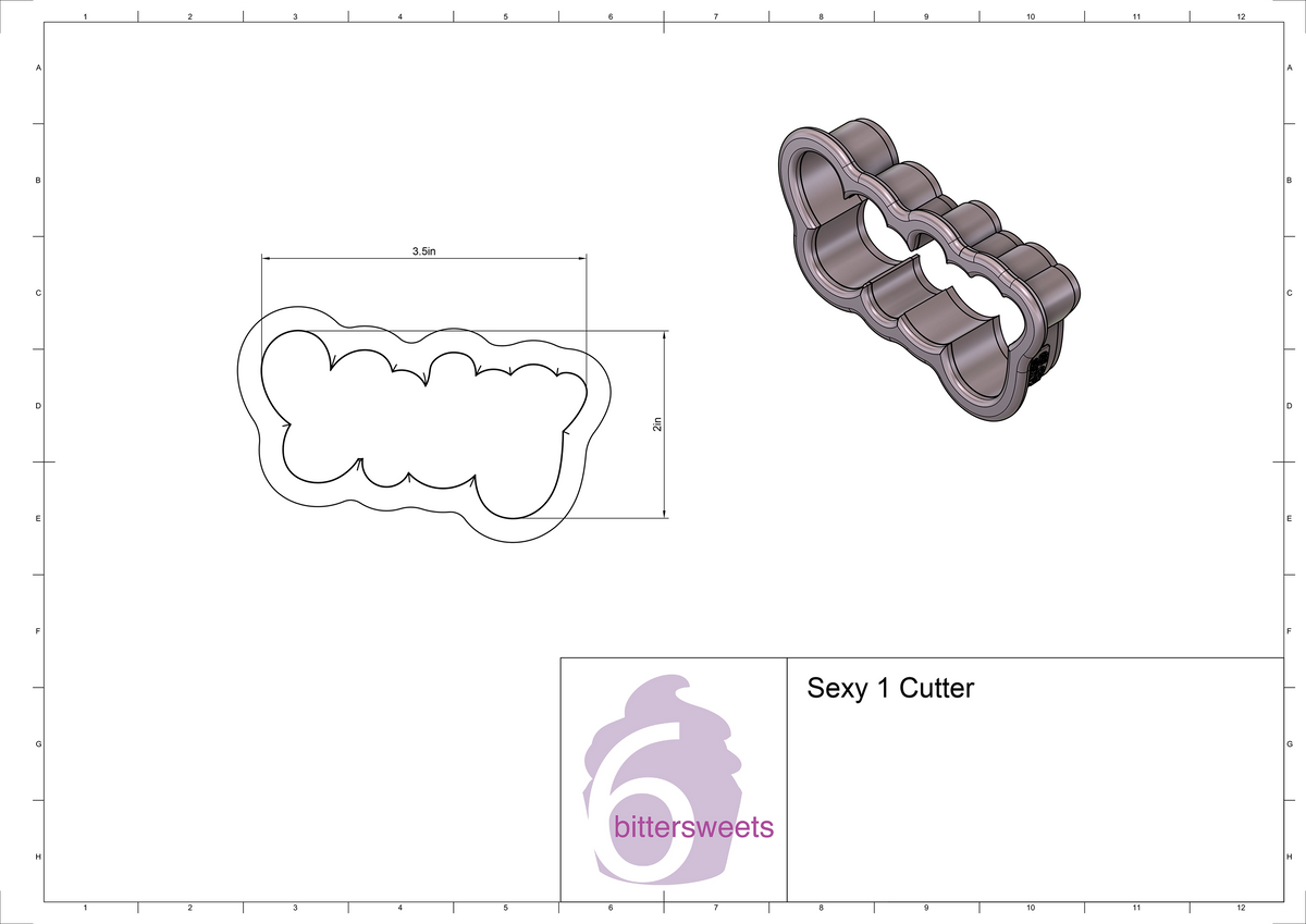 Sexy 1 Lettered Cookie Cutter