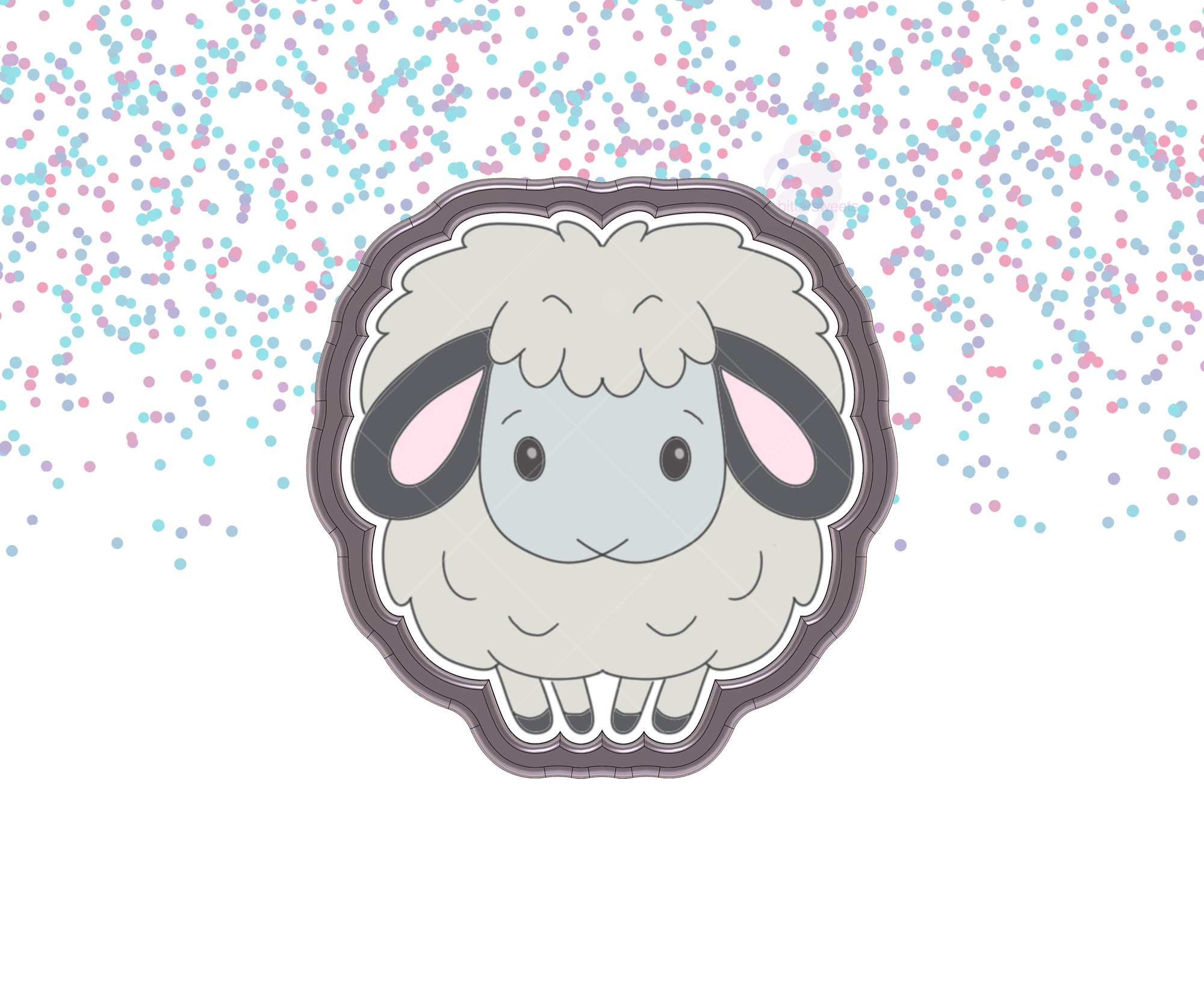 DIGITAL STL Download For Sheep 1 Cookie Cutter