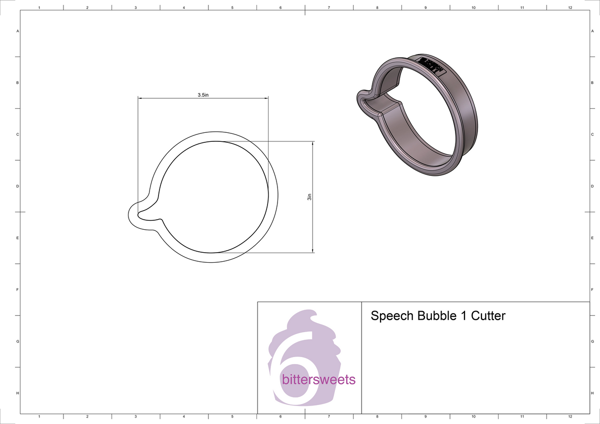 Speech Bubble 1 Cookie Cutter
